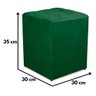 Kit 2 Puff Quadrado Decorativo Suede Casa da Poltrona Verde Escuro - 4
