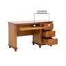 Escrivaninha Madeira Maciça 3 Gavetas Suporte para Teclado e Divisor de Ambiente 50605 Linz Moveis - 5