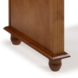 Escrivaninha Madeira Maciça 3 Gavetas Suporte para Teclado e Divisor de Ambiente 50605 Linz Moveis - 3