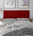 Ver imagem 2 de Cabeceira Suspensa Almofada Cama Casal Box Queen King 160x55 Modelo Calipha Vermelho