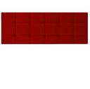 Ver imagem 1 de Cabeceira Suspensa Almofada Cama Casal Box Queen King 160x55 Modelo Calipha Vermelho