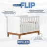 Berço Americano Mini Cama Flip Branco Fosco - Reller Móveis - 5