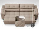 Ver imagem 6 de Sofá com Carregador Usb e Molas no Assento Retrátil Reclinável Mimo 2,00m Velosuede Capuccino - Nets
