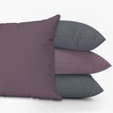 Ver imagem 1 de Kit 4 Capas Almofadas Decorativas Duplas Lisas 45x45 Id Decor:Lilás e Cinza Escuro