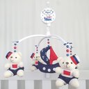 Ver imagem 1 de Mobile para Berço Musical Giratório Ursos Marinheiro