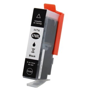 Cartucho de Tinta Preto Compatível 670xl 670 Cz117ab para Hp 3525 4615 4625 5525 6520 6525 22ml