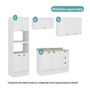 Ver imagem 6 de Armário de Cozinha Completa com Balcão Milla Charm Carraro Branco