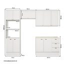 Ver imagem 7 de Armário de Cozinha Completa com Balcão Milla Charm Carraro Branco