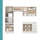 Ver mais imagens de Armário de Cozinha Completa com Balcão Milla Charm Carraro Branco