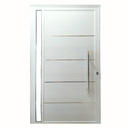Ver imagem 1 de Porta Pivotante com Puxador, Friso e Vidro Alumínio Branco Linha 25:Esquerda/ 210 x 120