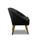 Ver imagem 5 de Poltrona Para Sala Decorativa Milena Veludo Preto Adonai Estofados