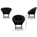 Ver imagem 2 de Poltrona Para Sala Decorativa Milena Veludo Preto Adonai Estofados