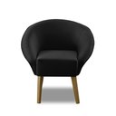 Ver imagem 3 de Poltrona Para Sala Decorativa Milena Veludo Preto Adonai Estofados