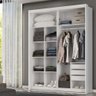 Guarda Roupa Solteiro 2 Portas 170Cm Branco - 4