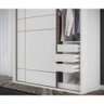 Guarda Roupa Solteiro 2 Portas 170Cm Branco - 5