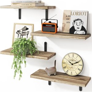 Conjunto de 4 Prateleiras de Armazenamento e Decoração de Quartos