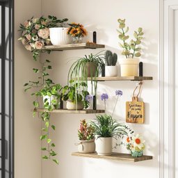 Conjunto de 4 Prateleiras de Armazenamento e Decoração de Quartos - 2