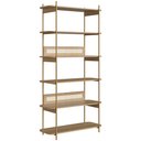 Ver imagem 1 de Estante Livreiro Multiuso 6 Prateleiras Industrial Indy A03 Hanover Dourado - Lyam Decor