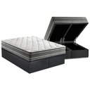 Ver imagem 1 de Cama Box Baú King: Colchão Anatômico Anjos D33 / EP Supremo Track Double Face + Base CRC Suede Gray(