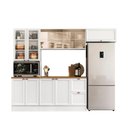 Ver imagem 2 de Cozinha Completa Modulada Americana com Vidro Reflecta 4 Peças Yescasa