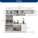 Ver imagem 3 de Cozinha Completa Modulada Americana com Vidro Reflecta 4 Peças Yescasa