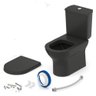 Kit Bacia com Caixa Acoplada Completo Nexo Roca Black Matte - 1