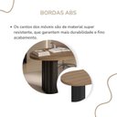 Ver imagem 7 de Conjunto Mesa Balcão Tamburato com Gavetas Organic Marrom/Nogal/Preto Artany