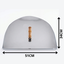 Ver imagem 2 de Tampa Porta Forno a Lenha Iglu Aço Inox com Cabo Madeira Forno Pizza 52 x 34