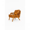 Ver imagem 3 de Kit 2 Poltronas Mona Luxo Madeira Maciça Corino Caramelo para Sala de Estar Decorativa Moderna