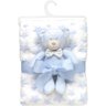 Manta Bebe com Ursinho Soninho Azul Buba - 1