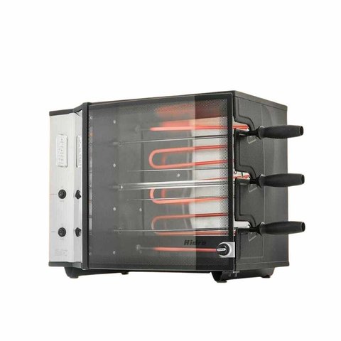 Churrasqueira 100% Elétrica Nativa 3 Espetos 220 V Preta Hidro