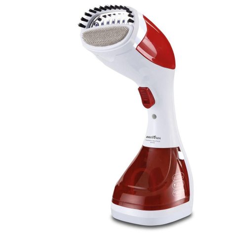 Passadeira a Vapor Portátil Britânia BVP02V 1100W 180ml com Removedor de Pelos Vermelho 220V
