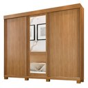 Ver imagem 1 de Guarda Roupa Siena 3 Portas Deslizantes Ripado 6 Gavetas 9 Prateleiras - Benetil