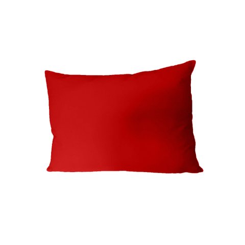 Capa para Almofada Encosto para Sofá Gigante Decorativa 80x60cm Happy Line Cor Lisa - Vermelho