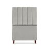 Cabeceira Estofada Cama Box Solteiro Carla 90cm com Frame Suede:cinza Claro - 2