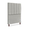 Cabeceira Estofada Cama Box Solteiro Carla 90cm com Frame Suede:cinza Claro - 3