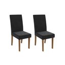 Ver imagem 1 de Cadeira de Cozinha Dália 2cad131 Madeirado Kit 2 Un Canela/suede Preto - Kappesberg