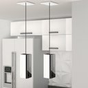 Ver imagem 3 de Kit 2 Pendentes Luminária Quadrado Industrial Inox F.elg