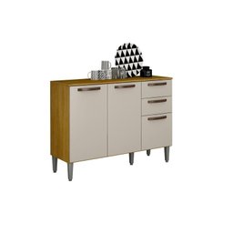 Balcão de Cozinha 3 Portas 2 Gavetas - Maísa-Cinamomo/Off White - CHF Móveis - 2