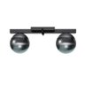 Plafon Sobrepor Preto em Aluminio com Globo Vidro Fume Duplo Soquete G9 Tensao Bivolt - 8