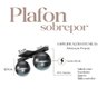 Plafon Sobrepor Preto em Aluminio com Globo Vidro Fume Duplo Soquete G9 Tensao Bivolt - 2