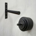 Ver imagem 2 de 4 Unidades Suportes de Parede para Anilhas Expositor de Academia 200 kg Capacidade Ferro Preto