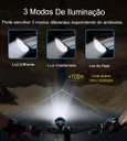 Ver imagem 3 de Kit Farol Bike Lanterna Led Recarregavel Usb Impermeável 3 Modos + Buzina com 5 Sons Diferente Siren