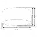 Ver imagem 4 de Plafon Cilíndrico Duplo Vivare Md-3037 Cúpula em Tecido 60x25cm - Bivolt Rustico-bege 127/220v