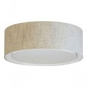 Ver imagem 3 de Plafon Cilíndrico Duplo Vivare Md-3037 Cúpula em Tecido 60x25cm - Bivolt Rustico-bege 127/220v