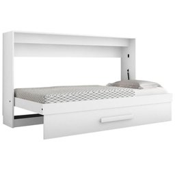 Cama Dobravel De Parede Solteiro Branco Framar - 3