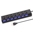 Ver imagem 1 de Tomada Hub 7 Portas Usb 2.0 Led Indicador Entrada para Fonte