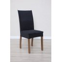 Ver imagem 3 de Kit Capa de Cadeira 4 Peças Suede Veludo Sala de Jantar Protege o Estofado Renova o Visual Preto