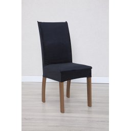 Kit Capa de Cadeira 4 Peças Suede Veludo Sala de Jantar Protege o Estofado Renova o Visual Preto - 3
