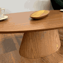 Ver imagem 3 de Mesa de Centro Cone Oval 120x60 cm Base Laminada em Madeira Freijó Tampo Freijó Personal Móveis Desi